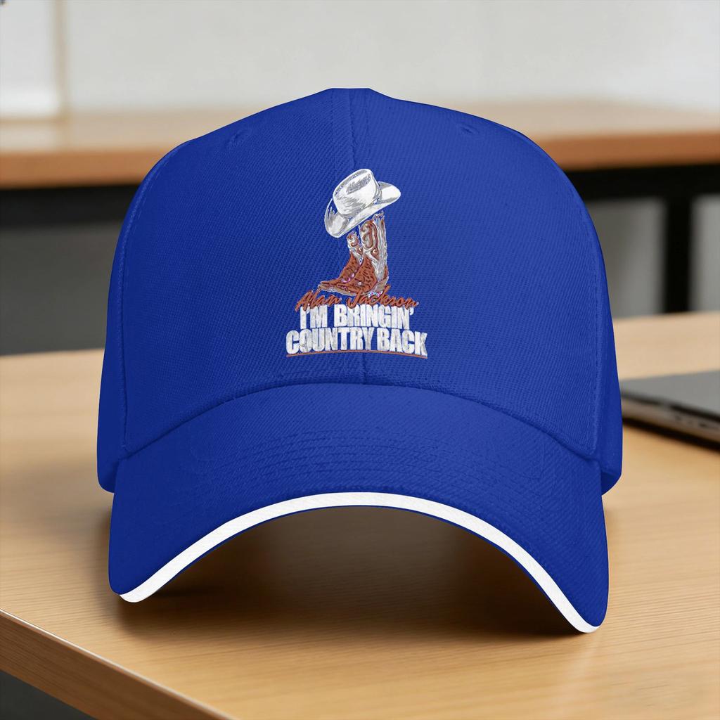 Alan Jackson Casual Baseball Cap Tennis Skate Hip Hop Hats Spring Breathable UnisexTeens Trendy Baseball Caps