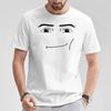 2025 Summer Anime Robot Facial Fashion Fun Short Sleeve T-Shirt Men's and Women's Harajuku T-Shirt Versatile Casual Trend Ins