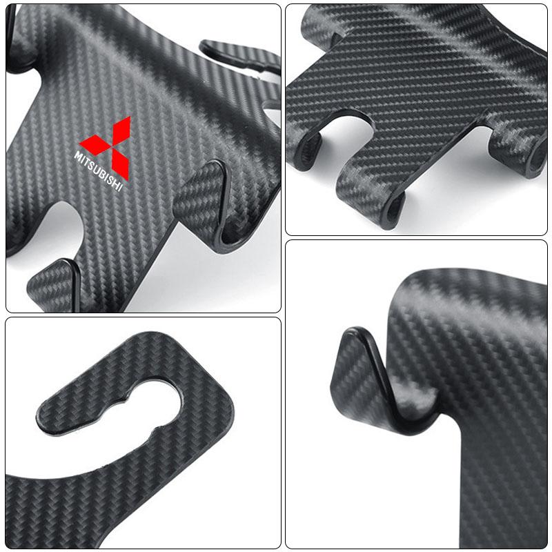 Multi-Purpose Car Seat Headrest Hook Mobile Phone Holder Caps For Mitsubishi ASX Lancer Pajero Outlander L200 EVO Lancer EX UU9