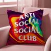 A-Anti Social Social Club Наволочка Многоцелевая Наволочка для Подушки для Дома и Автомобиля - Двусторонняя, Мягкая и Прочная для Повседневного Использования