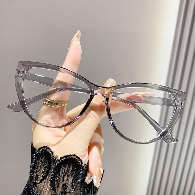 Cat Eye Myopia Glasses for Women Anti Blue Light Fashion Glasses HD Vintage Lenses Computer Glasses