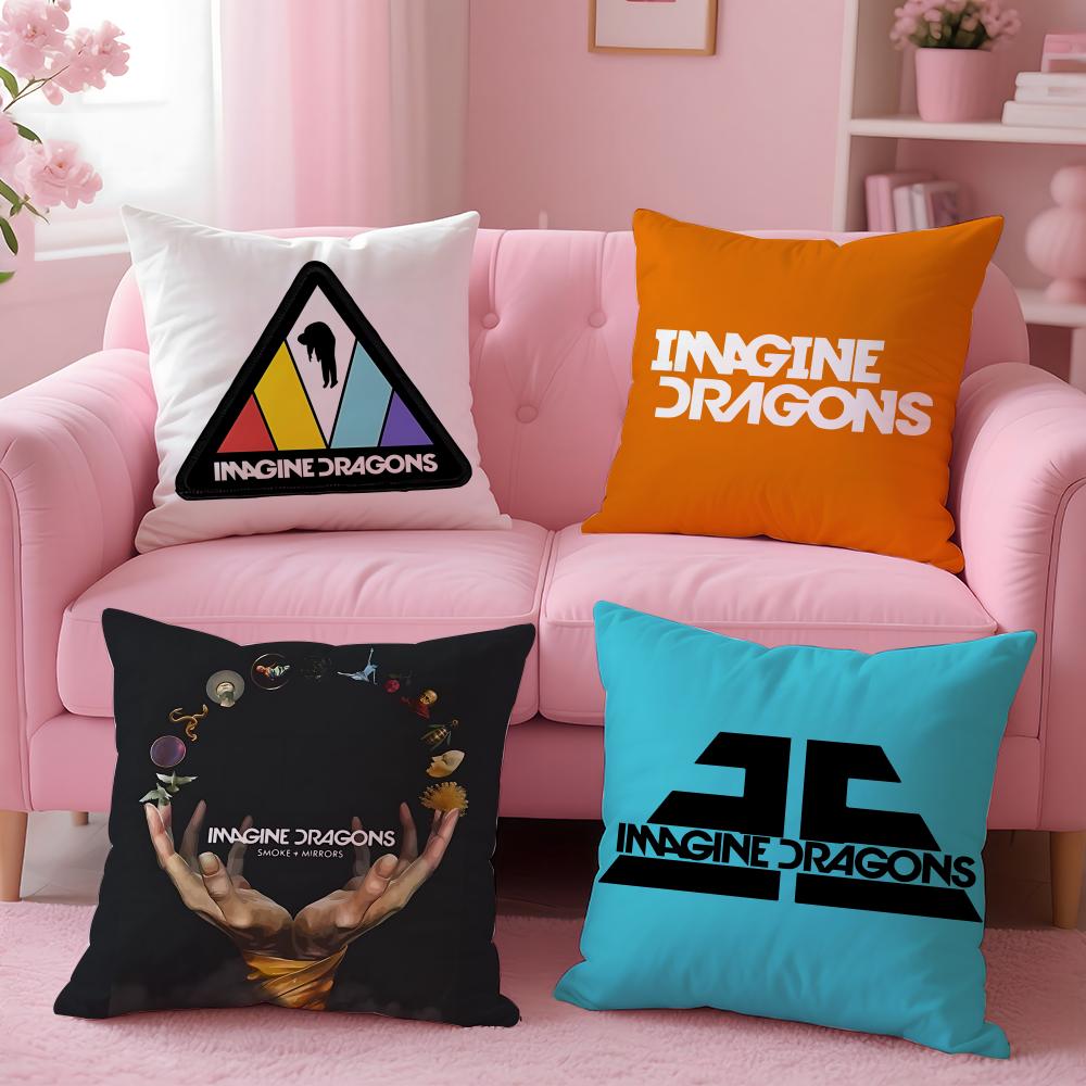 Pop Imagine Dragons Cushion Cover Cushion Cover Set 4Pcs 50X50 45X45 40X40 Pillowcase Decorative Sofa Home Decor