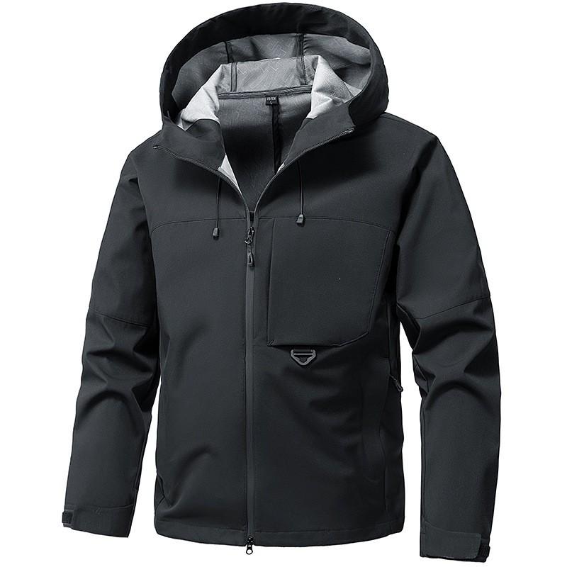 Mens 2026 Lightweight Hooded Softshell Jacket Outdoor Sports Casual Wear