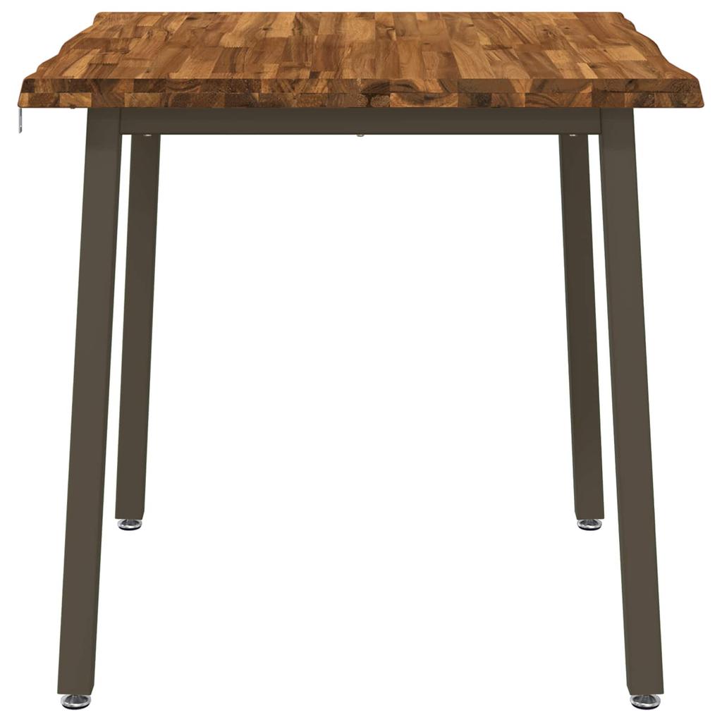 60 x 55 x 75 cm Solid Acacia Wood Natural and Coffee Rectangular