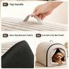 Winter Warm Cat Bed Enclosed Cave House Soft Plush Corduroy Pet Bed Washable Indoor Cat Nest For Small Dogs Kitten
