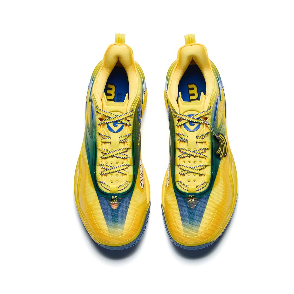 Men's Sneakers ANTA Zap 4 Basketball Shoes Men's Low-top Iridescent Yellow/Rio Blue-7