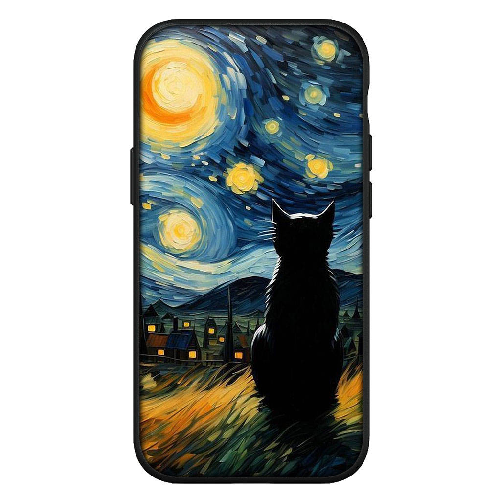 Для iPhone 16 15 Xiaomi Redmi Note 13 12 11 Pro Max X 9 14 Plus XR Samsung Galaxy A15 S24 S23 Huawei OPPO Starry Night Sunflower Van Gogh чехол для телефона