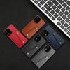 Винтажный кожаный держатель для карт Чехол для телефона для Xiaomi Redmi Note 17 5G Карманы для карт Двойные кнопки-защелки Флип-кошелек Чехол