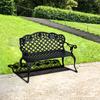 Garden Bench Cast Aluminium 107Lx58Wx85H Cm Black