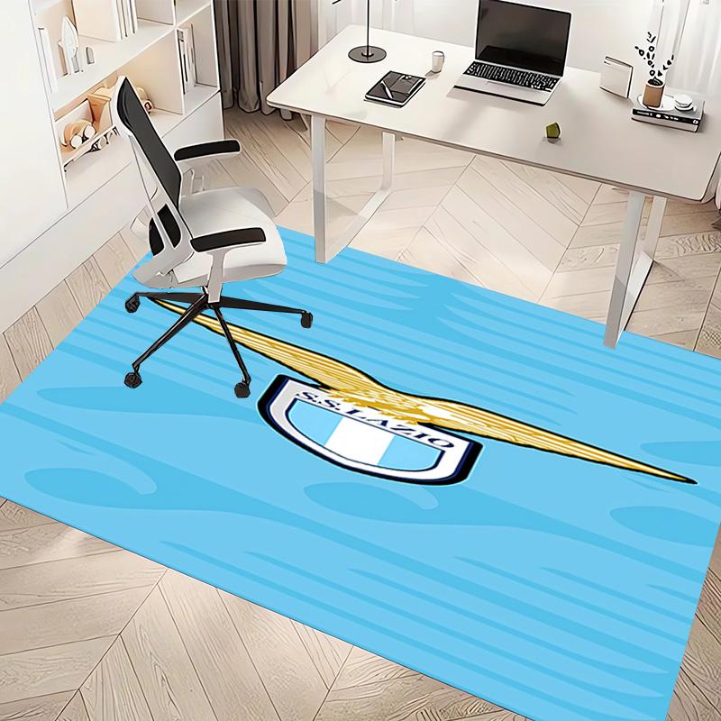 1pc Lazio logo Print Area Rug - Soft, Washable Non-Slip Indoor Mat, Living Room, Home Office Decorative Rug,Office Decorative