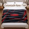 CLAAS Printed Flannel Blanket Custom Name Text Soft Warm Throw For Bedroom Holiday Gift