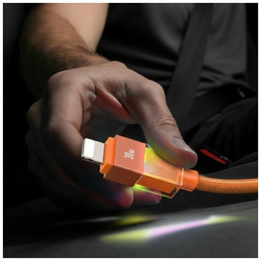 USAMS U93 30W USB-C to Lightning Cable 1.2m Orange