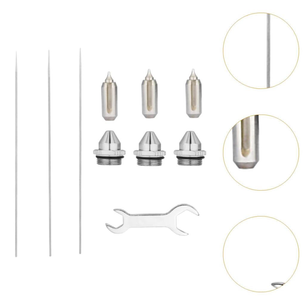 3 Pieces Airbrush Tip Spray Accessories 0.2/0.3/0.5mm Stable Home DIY Nozzle,