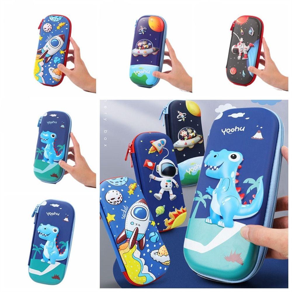 Dinosaur 3D Pencil Box Astronaut Astronaut Pen Case Boys Space Pencil Bag School Supplies