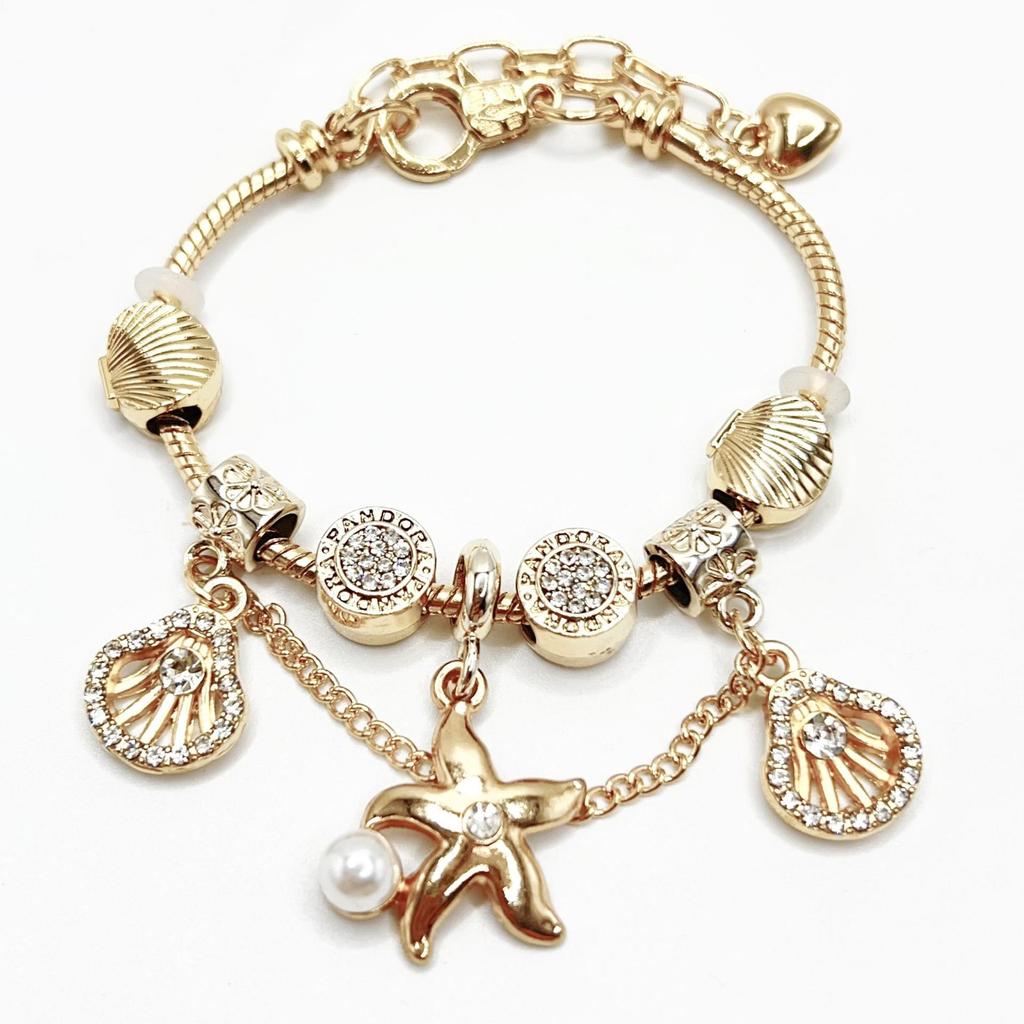 18K Gold-Plated Alloy Bracelet for Women - Charming Gold Flower Crystal Zircon Punk Valentine's Day Gift