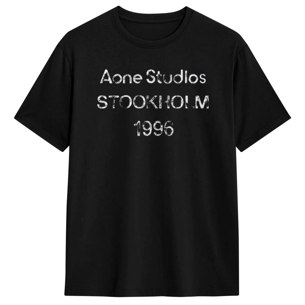 Винтажная футболка Пляж 1996 Буквы Трендовые футболки Хлопковая футболка для мужчин Y2K Базовый узор Топы с коротким рукавом 2026 Лето