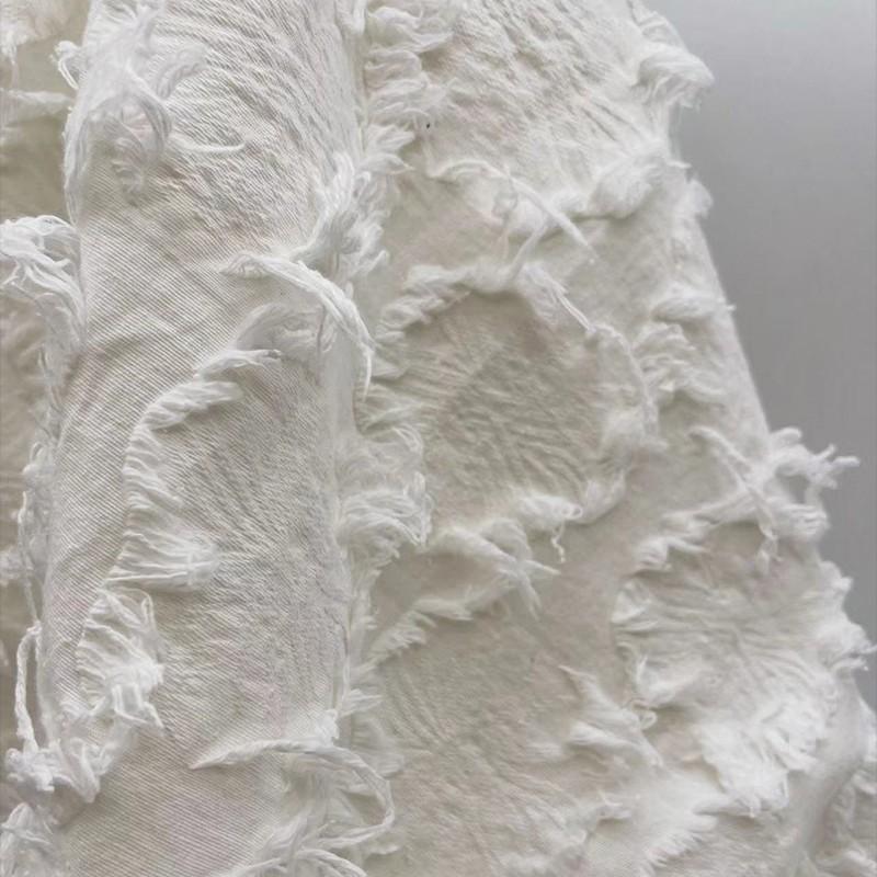 100X150Cm Flower Tassel Cotton Linen Fabric DIY Creative Shirt Jacket Pants Clothing Design Sewing Material Clothing Supplies