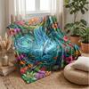 Oceanic Fantasy 1 Theme blanket Lightweight Warm Flannel Blanket Decorative Throw Blanket for Home Decoration