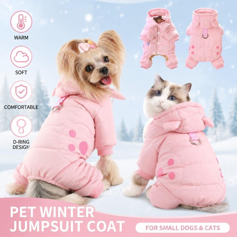 Windproof Dog Winter Coat Fully-Covered Belly Warm Dog Apparel Practical Pet Snowsuit Winter Use