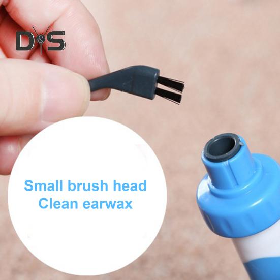 Электрический очиститель ушной серы, портативный набор для чистки ушей с 2 насадками и щеточками, удобный для использования ушной палочкой для здоровья семьи