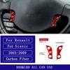 For Renault Scenic 2003-2009 Carbon Fiber Steering wheel button control panel Cover Car Accessories Interior Decorative Stickers