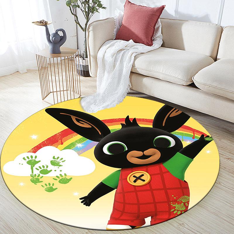 Bing,Round Area Rug,Carpet Rug for Living Room Bedroom Sofa Playroom Decor,Non-slip Floor Mat