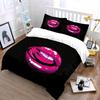 Vibrant Lips Art Decor Set Soft Comfortable Duvet Cover Bedding Set Included 1*Duvet Cover & 2*Pillowcases gift