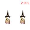 Halloween Decoration LED Flashing Light Festival Dress Up Glowing Wizard Ghost Hat Lamp Horror Atmosphere Decor Hanging Lantern