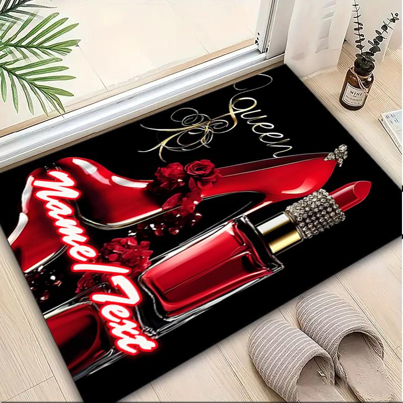 1PC Custom Name Queen Elegance Theme Floor Mat Ideal for Living Room, Game Rooms, Office, Bedroom,Floor Mat Playful Design