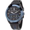 Maserati Traguardo Черный Силикон/Резина Мужские Кварцевые Хронограф R8871612006