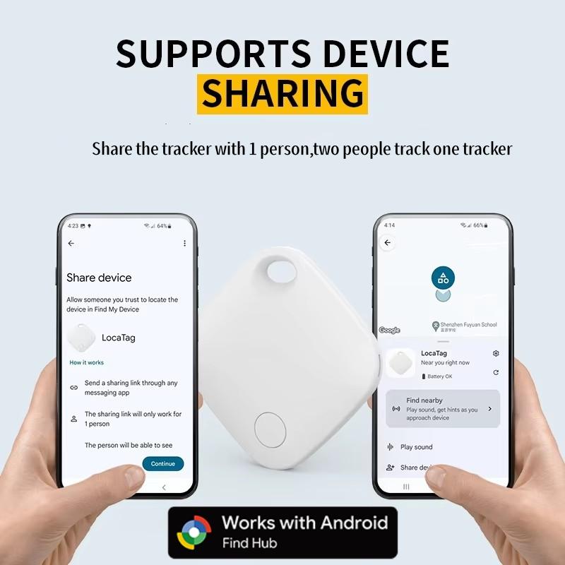 1/ 2 шт. Трекер местоположения Работает с приложением Android Google Find Hub Позиционирование Поиск ключей Умная метка для Xiaomi Samsung Pixel GMS