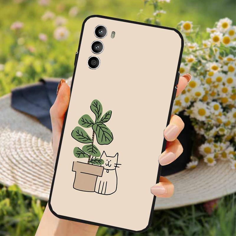 Забавный чехол для телефона с кошкой для Moto G85 G55 G05 G14 G75 G31 G50 G52 G60 G13 G32 G84 G54 G53 G72 G24 Power