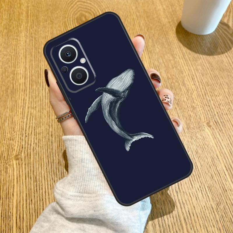 Чехол-флип Кит Рыба Волна Море для OPPO Reno 13 F 14F 12F 11F 8T 7 8 Lite 10 11 12 14 OPPO Find X5 X6 X8 X9 Pro