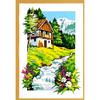 Canvas - SEG - Chalet and Torrent - 30x40cm - Antique Print - Without Threads