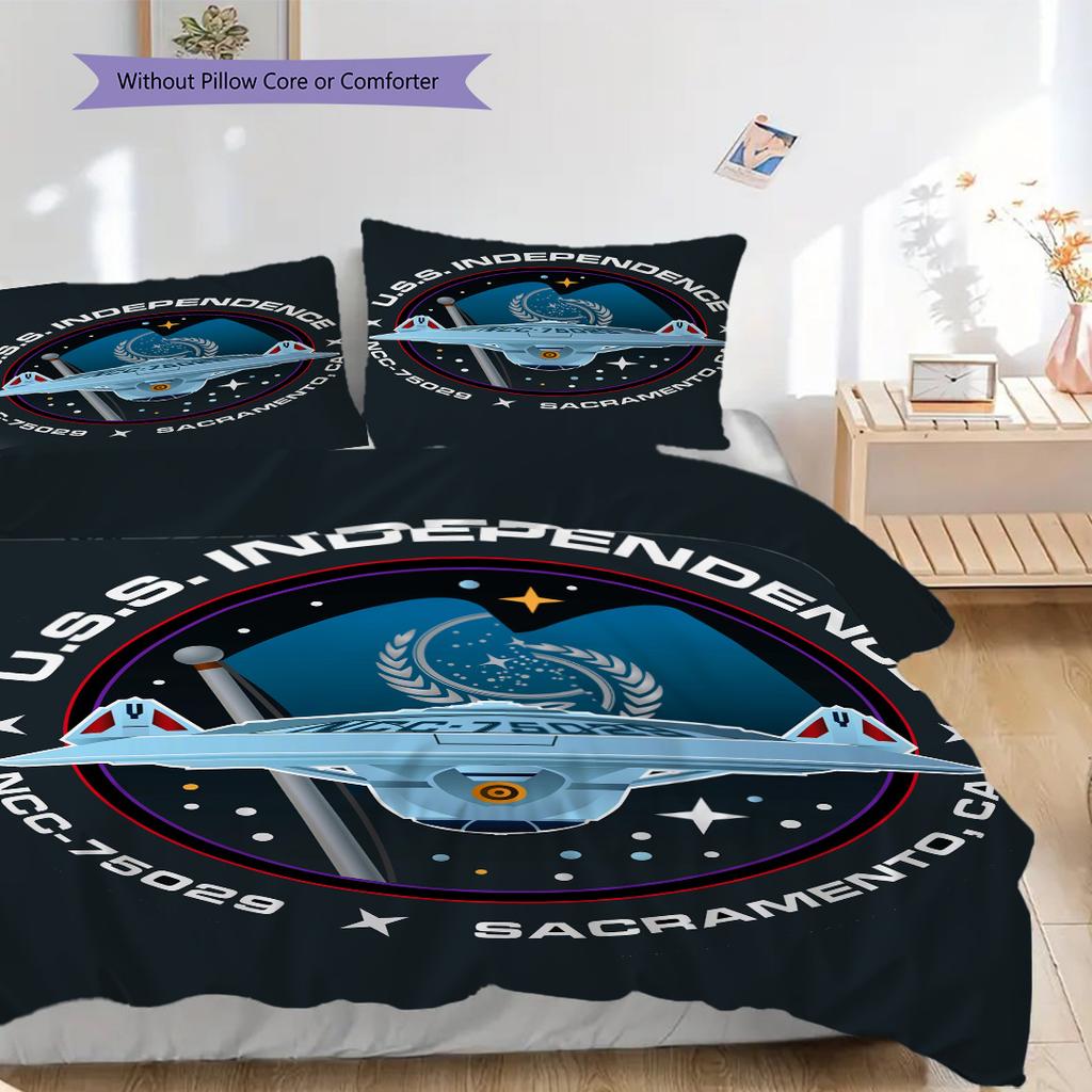 Starship Cosmic Clouds Threepiece Set 1 Duvet Cover 2 Pillowcase Without Core Duvet Cover And Pillowcase Soft And Comfortable Bedding Set
