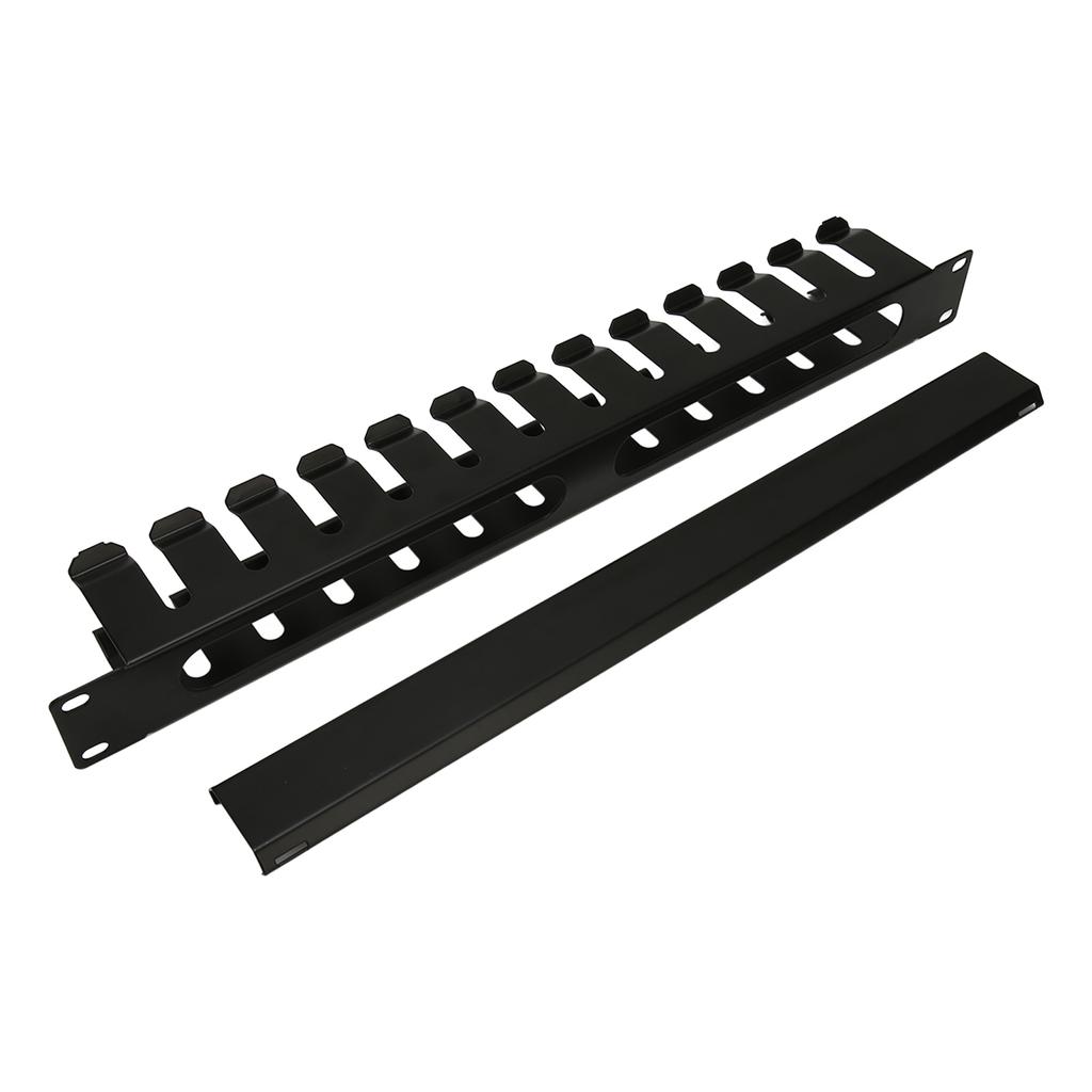 2U Rack Mount Cable Management 12 Slots with Dustproof Panel for 19inch Standard Cabinets for Tower