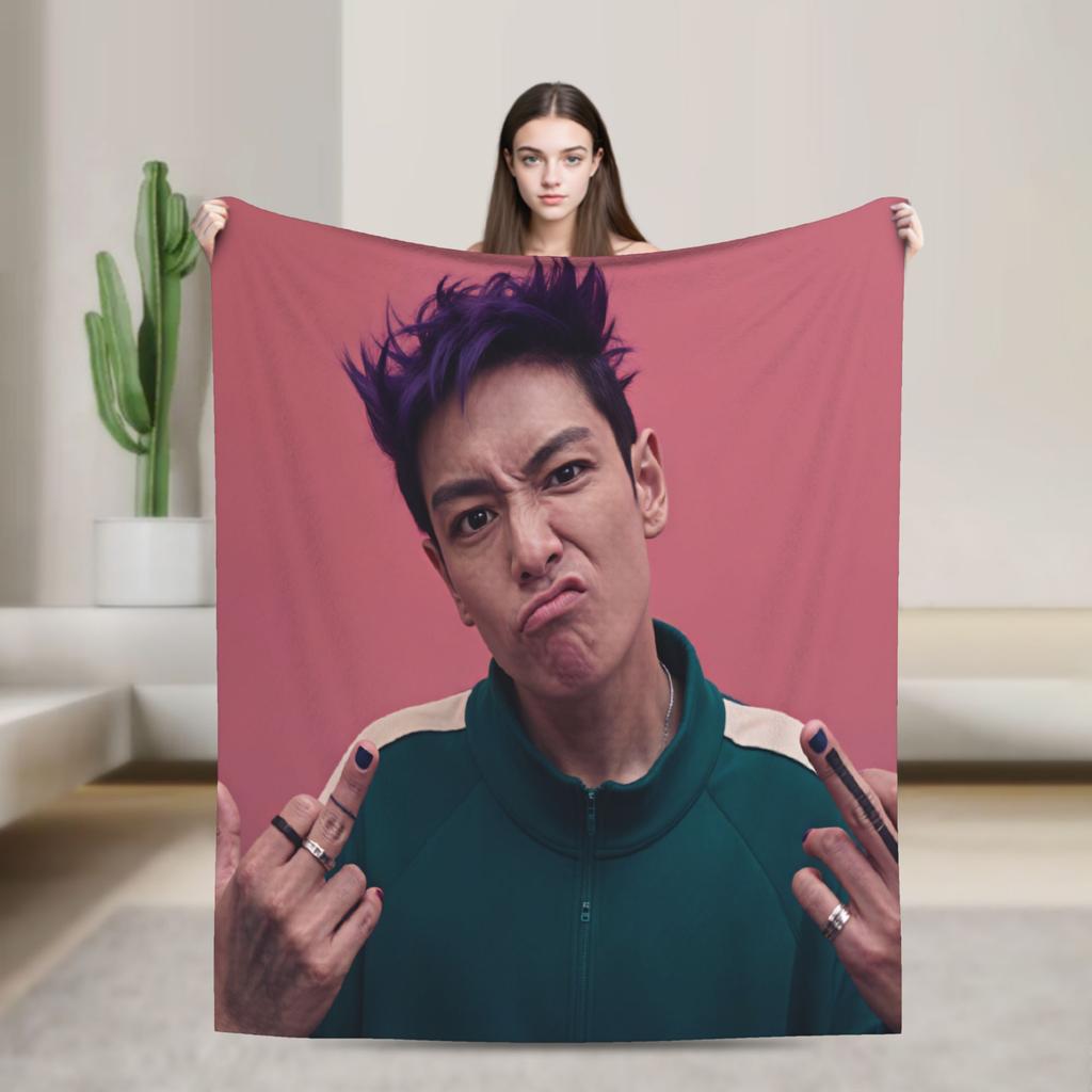 TOP CChoi SSeung Hyun Warm Blanket Camping Plush Throw Blanket Fashion Couch Bed Flannel Bedspread Sofa Bed Cover