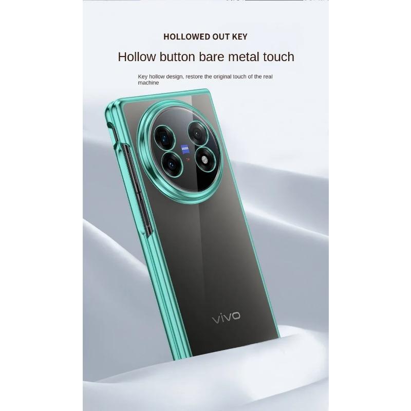 Прозрачный гальванизированный чехол для телефона VIVO X Fold 5 Fold3 Pro Fold3 Ультратонкий пыленепроницаемый противоударный защитный мягкий чехол