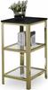 3-Tier Industrial Living Room Bolted Shelf 40x40x80 Gold+Black MiniPearl