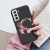 For Samsung Galaxy S21 S21 FE Case S21 Plus Flower Gold Letter A Z Soft Silicone Phone Cover For Samsung S21 Ultra Bumper S21+