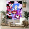 Digital Circus Game Style Wall Decor Tapestry Art For Pet Memorial Birthdaywedding Party Backdrop Family Gift