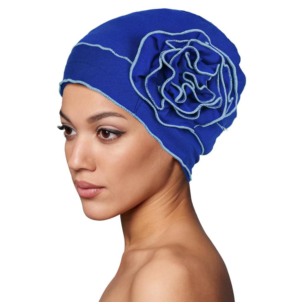 Turban Womens Floral Stretch Care Hat For Summer And Winter Fashion Accessories