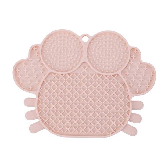 Silicone Dog Lick Mat with Suction Cup Anxiety Relief Crab Shape Pet Food Mat Anti-tip Slow Eating Bowl Peanut Butter Licking Mat Enrichment