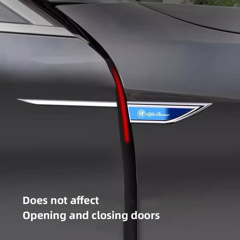 2Pcs Car Leaf Board Personality 3D Metal Stickers For Alfa Romeo 4C 159 Spider Giulia Giulietta 156 Mito Car Fender Side Decals ofh853