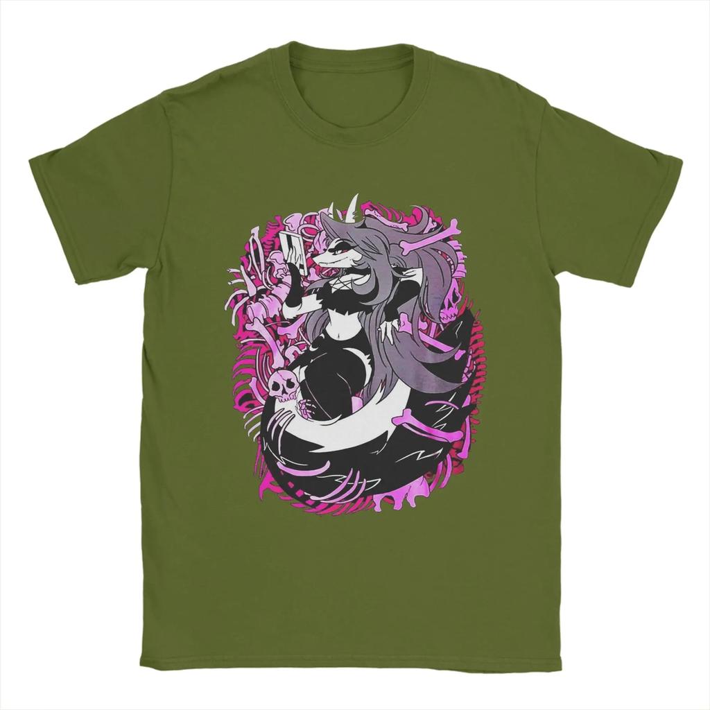 Helluvas Bosses Loona Cartoon Unisex T Shirts Funny Tee Shirt Short Sleeve Crew Neck Tshirts Pure Cotton Printing Tops