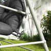 Set of 4 Outdoor Cushions for Garden Swing, 1 Seat Cushion Back Cushions and 2 Pillows
