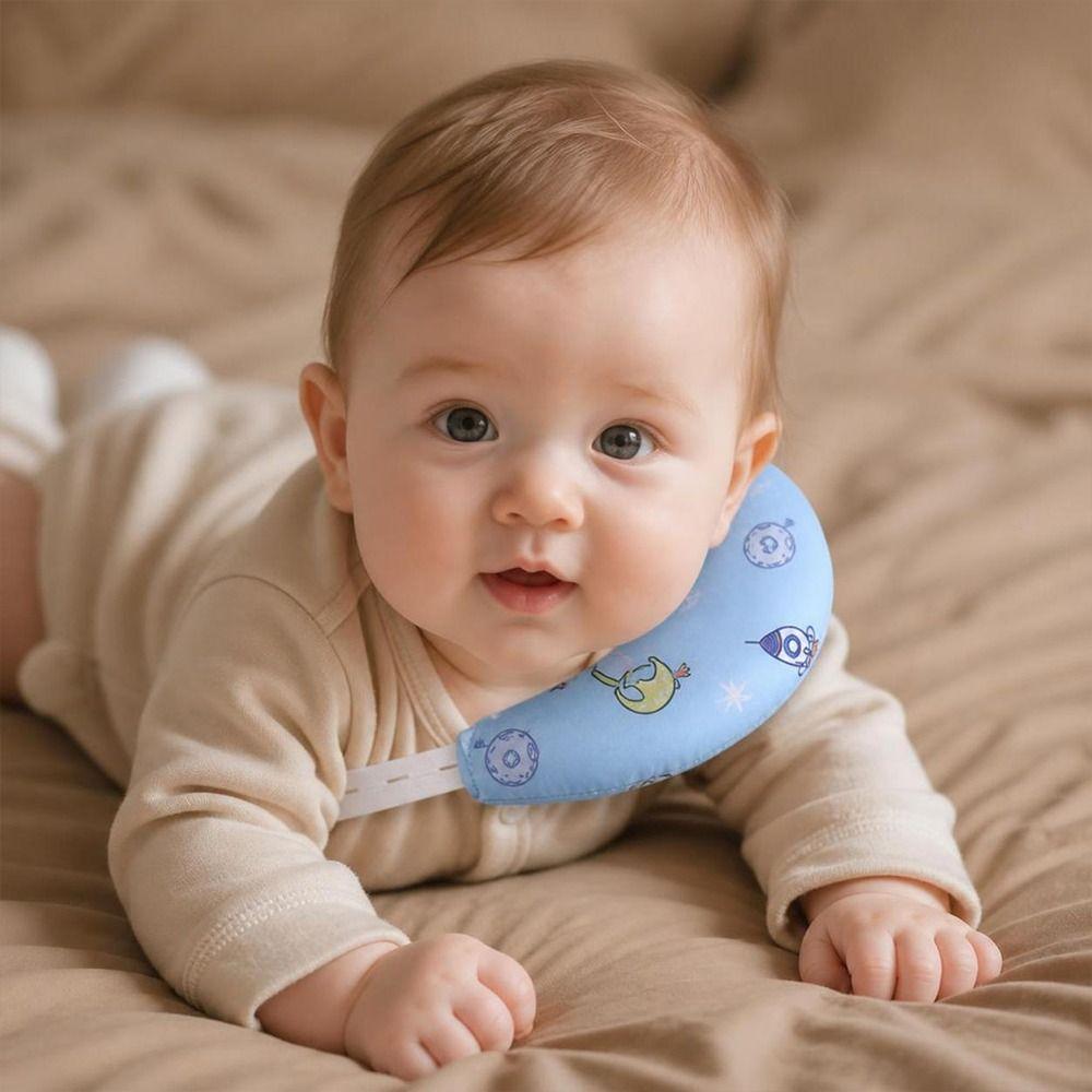 Cartoon Print Baby Neck Pillow Soft Filling Infant Support Pillow Baby Rest Pillow Stroller Use