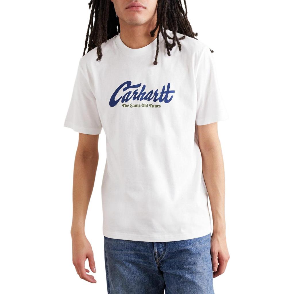 Carhartt WIP Мужская футболка с принтом логотипа, круглым вырезом и короткими рукавами I03142-302-XX