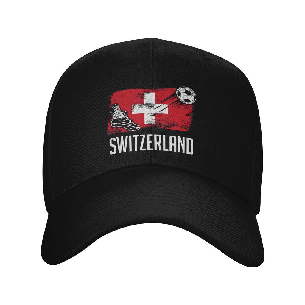 Unisex WomenSwiss Switzerland Flag Hat Retro Baseball Caps Adjustable Casual Wear