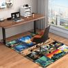 1PC Custom Name Adventure Collage Theme Floor Mat Ideal for Living Room, Game Rooms, Office, Bedroom, Floor Mat Playful Design